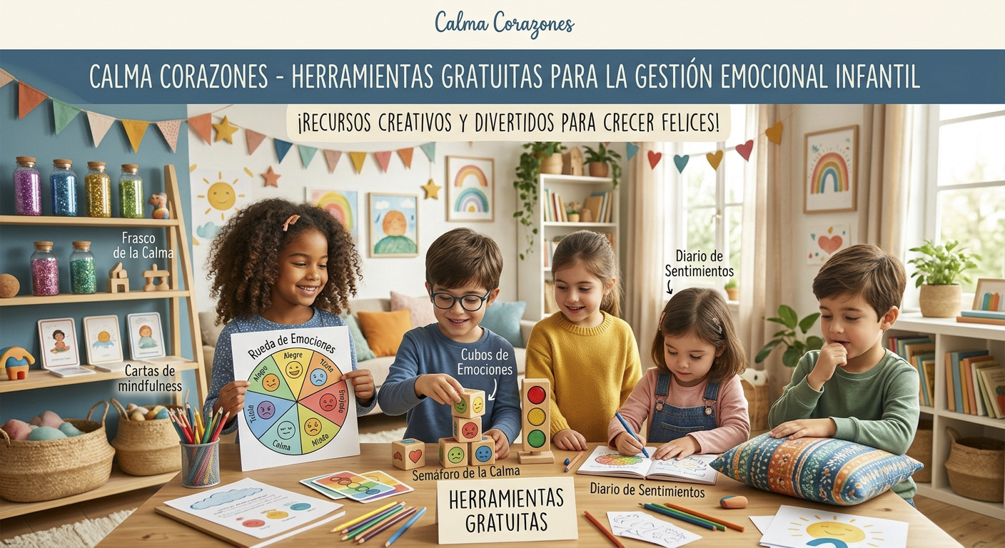 recursos gratuitos gestion emocional infantil - calmacorazones - material mindfulness niños pdf - herramientas rincón de la calma - ejercicios respiración para niños - juegos gestión emocional niños